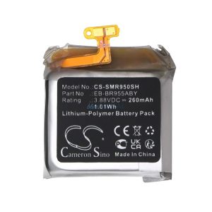 CAMERON SINO Li-Polymer akku (3.88V / 260mAh, Samsung EB-BR955ABY kompatibilis) FEKETE Samsung Galaxy Watch 6 Classic 43mm (SM-R950)