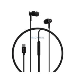   DEVIA SMART M1 fülhallgató SZTEREO (Type-C, mikrofon, felvevő gomb) FEKETE