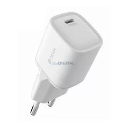   DEVIA SMART MINI hálózati töltő Type-C aljzat (20W, PD gyorstöltő) FEHÉR