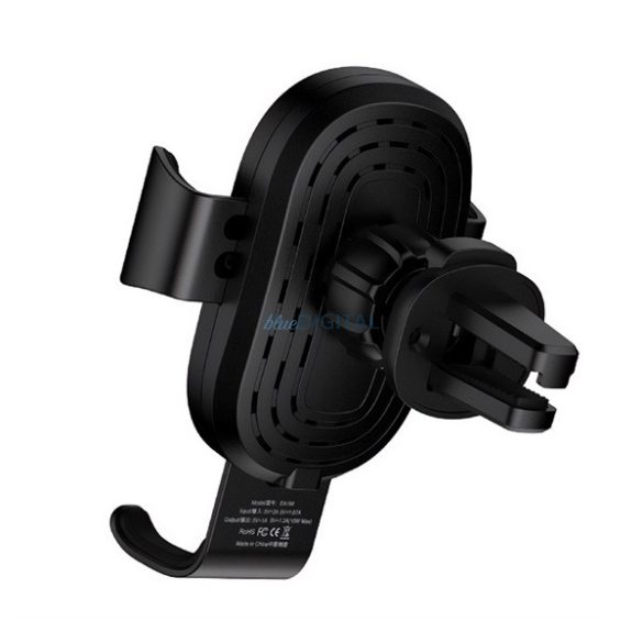 DEVIA GRAVITY autós tartó (szellőzőre, gravitációs, 360°, 10W, wireless, 4-6.5" méret) FEKETE