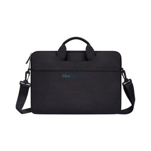 DEVIA JUSTYLE kézitáska álló LAPTOP/NOTEBOOK/TABLET (univerzális, textil, kézpánt, 13-14,2" méret) FEKETE