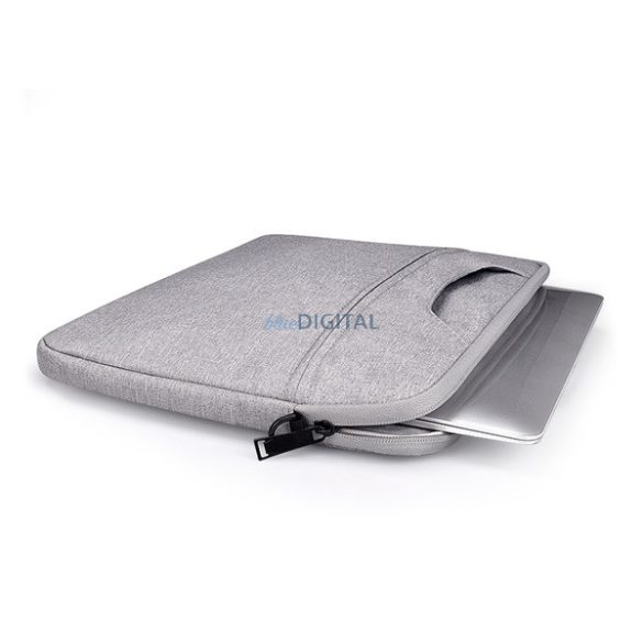 DEVIA JUSTYLE kézitáska álló LAPTOP/NOTEBOOK/TABLET (univerzális, textil, kézpánt, 13-14,2" méret) FEKETE