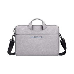   DEVIA JUSTYLE kézitáska álló LAPTOP/NOTEBOOK/TABLET (univerzális, textil, kézpánt, 15-16,2" méret) SÖTÉTSZÜRKE