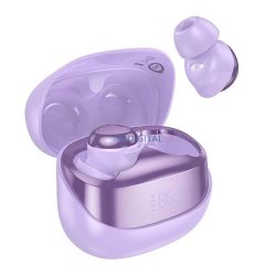   HOCO EW200 bluetooth fülhallgató SZTEREO (v5.4, TWS, LED kijelző, mikrofon + töltőtok) LILA