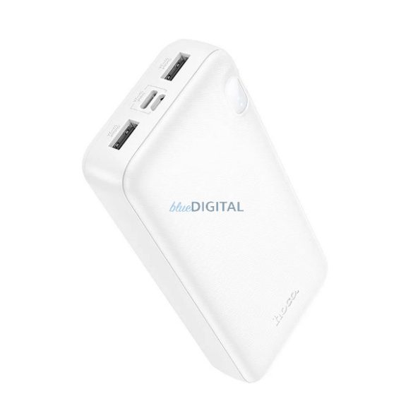 HOCO J128A vésztöltő 2 USB aljzat (20000mAh, 2A, LED jelzés) FEHÉR