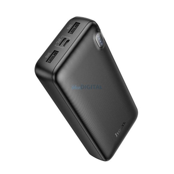 HOCO J128A vésztöltő 2 USB aljzat (20000mAh, 2A, LED jelzés) FEKETE