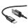 HOCO X89 adatkábel (USB - Type-C, 3A, gyorstöltő, 100cm, cipőfűző) FEKETE