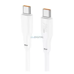   HOCO X93 adatkábel (Type-C - Type-C, 100W, 3A, PD gyorstöltő, 200cm, törésgátló) FEHÉR