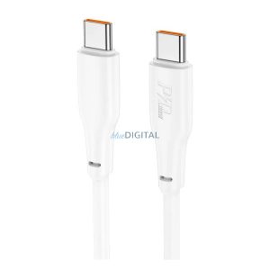 HOCO X93 adatkábel (Type-C - Type-C, 100W, 3A, PD gyorstöltő, 200cm, törésgátló) FEHÉR