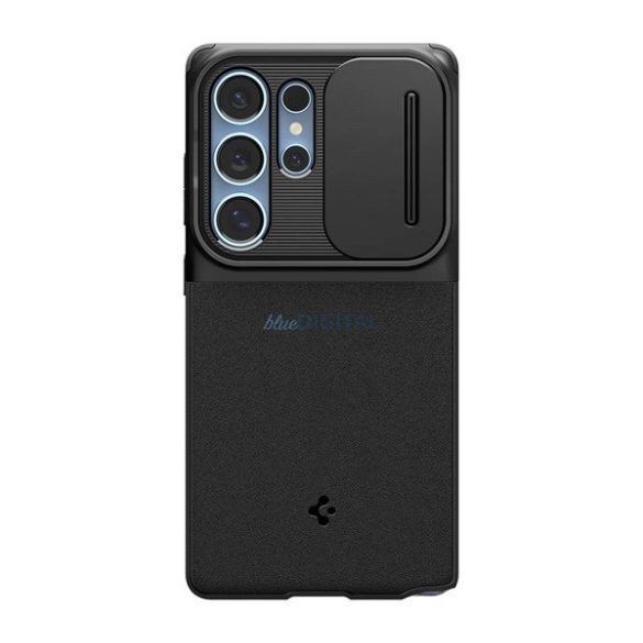 SPIGEN OPTIK ARMOR szilikon telefonvédő (kameravédő) FEKETE Samsung Galaxy S25 Ultra (SM-S938)