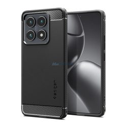   SPIGEN RUGGED ARMOR szilikon telefonvédő (ütésállóság, légpárnás sarok, karbon minta) FEKETE Xiaomi 14T