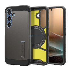   SPIGEN TOUGH ARMOR MAG műanyag telefonvédő (ütésállóság, kitámasztó, MagSafe) SÖTÉTSZÜRKE Samsung Galaxy S25 (SM-S931)