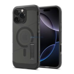   SPIGEN TOUGH ARMOR MAG T műanyag telefonvédő (ütésállóság, kitámasztó, MagSafe, matt) FEKETE Apple iPhone 16 Pro