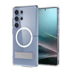   SPIGEN ULTRA HYBRID S műanyag telefonvédő (ütésállóság, légpárnás keret, kitámasztó, MagSafe) ÁTLÁTSZÓ Samsung Galaxy S25 Ultra (SM-S938)