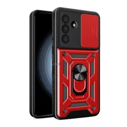   Defender szilikon telefonvédő (ütésállóság, tartógyűrű, kameravédő) PIROS Samsung Galaxy A56 5G (SM-A566)