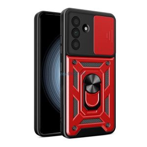 Defender szilikon telefonvédő (ütésállóság, tartógyűrű, kameravédő) PIROS Samsung Galaxy A56 5G (SM-A566)