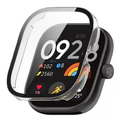   Műanyag keret (BUMPER, ütésállóság + kijelzővédő üveg) ÁTLÁTSZÓ Xiaomi Redmi Watch 5