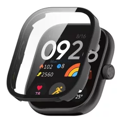   Műanyag keret (BUMPER, ütésállóság + kijelzővédő üveg) FEKETE Xiaomi Redmi Watch 5