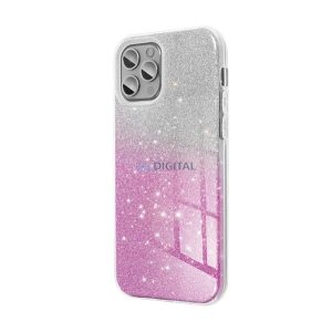 Szilikon telefonvédő (műanyag belső, csillogó hátlap) ÁTLÁTSZÓ/RÓZSASZÍN Samsung Galaxy A36 5G (SM-A366)