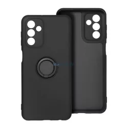   Szilikon telefonvédő (tartógyűrű, mikrofiber plüss belső, mágneses, kameravédő) FEKETE Samsung Galaxy A56 5G (SM-A566)