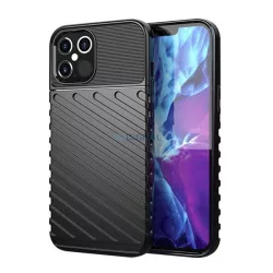   Szilikon telefonvédő (ütésállóság, csíkos, dombor minta) FEKETE Samsung Galaxy A56 5G (SM-A566)