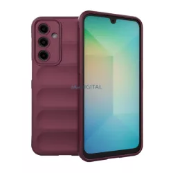   Szilikon telefonvédő (ütésállóság, kameravédő, 3D) BORDÓ Samsung Galaxy A36 5G (SM-A366)