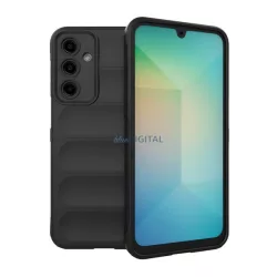   Szilikon telefonvédő (ütésállóság, kameravédő, 3D) FEKETE Samsung Galaxy A56 5G (SM-A566)