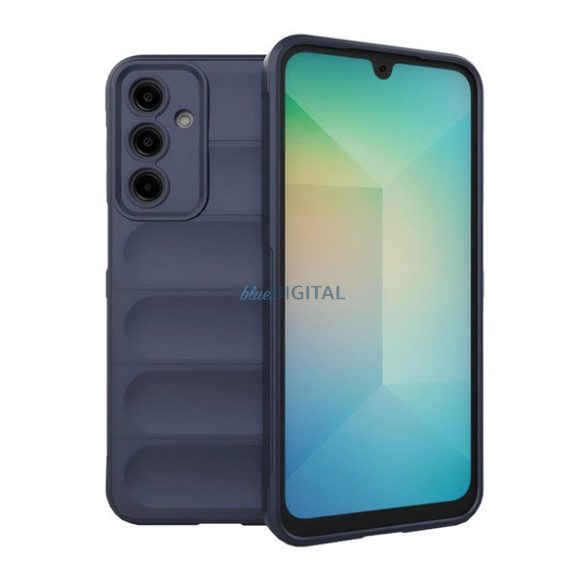 Szilikon telefonvédő (ütésállóság, kameravédő, 3D) SÖTÉTKÉK Samsung Galaxy A56 5G (SM-A566)