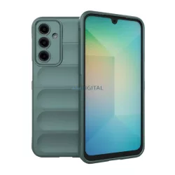   Szilikon telefonvédő (ütésállóság, kameravédő, 3D) SÖTÉTZÖLD Samsung Galaxy A56 5G (SM-A566)