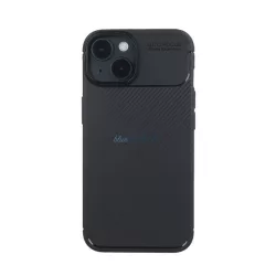   Szilikon telefonvédő (ütésállóság, légpárnás sarok, karbon minta) FEKETE Samsung Galaxy A56 5G (SM-A566)