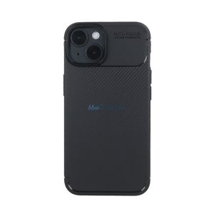 Szilikon telefonvédő (ütésállóság, légpárnás sarok, karbon minta) FEKETE Samsung Galaxy A56 5G (SM-A566)