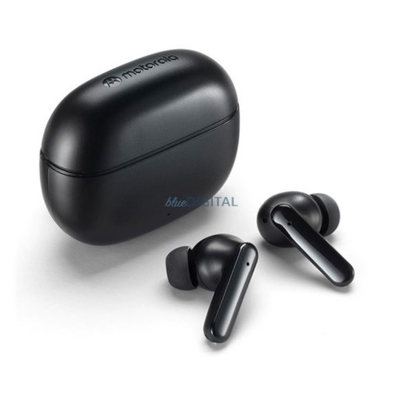 MOTOROLA BUDS 125 bluetooth fülhallgató SZTEREO (v5.2, TWS, mikrofon, zajszűrő, IPX5 + töltőtok) FEKETE