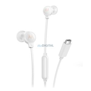 MOTOROLA EARBUDS 3C-s fülhallgató SZTEREO (Type-C, mikrofon, felvevő gomb) FEHÉR