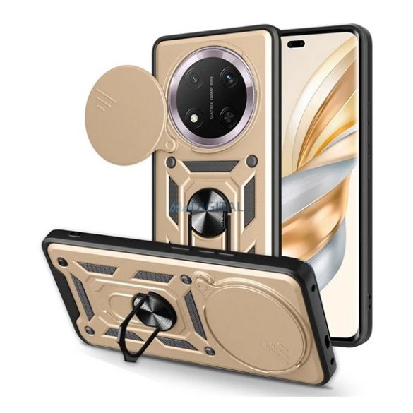 Defender szilikon telefonvédő (ütésállóság, tartógyűrű, kameravédő) ARANY Honor Magic7 Lite