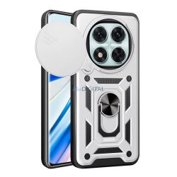   Defender szilikon telefonvédő (ütésállóság, tartógyűrű, kameravédő) EZÜST Xiaomi Redmi Note 14 Pro 5G