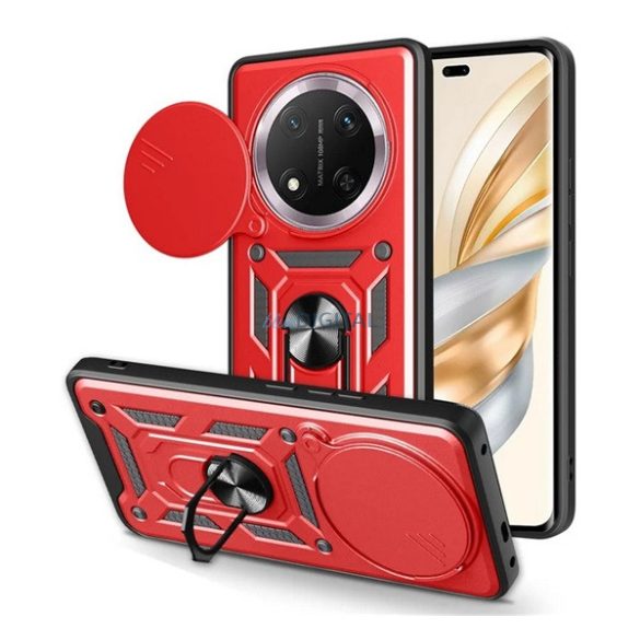 Defender szilikon telefonvédő (ütésállóság, tartógyűrű, kameravédő) PIROS Honor Magic7 Lite