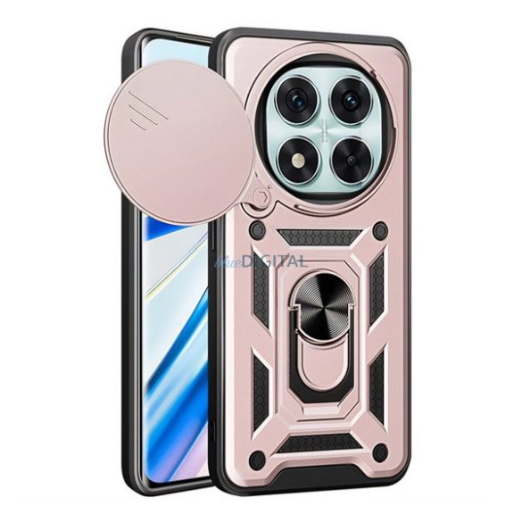 Defender szilikon telefonvédő (ütésállóság, tartógyűrű, kameravédő) ROZÉARANY Xiaomi Poco X7, Redmi Note 14 Pro 5G