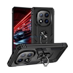   Defender szilikon telefonvédő (ütésállóság, tartógyűrű, mágneses) FEKETE Xiaomi Redmi Note 14 Pro 5G