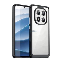   Szilikon telefonvédő (ütésállóság, átlátszó hátlap) FEKETE Xiaomi Redmi Note 14 Pro 5G