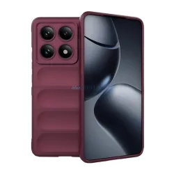   Szilikon telefonvédő (ütésállóság, kameravédő, 3D) BORDÓ Xiaomi Redmi Note 14 Pro 5G