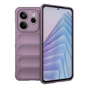 Szilikon telefonvédő (ütésállóság, kameravédő, 3D) LILA Xiaomi Redmi Note 14 4G, Redmi Note 14 5G