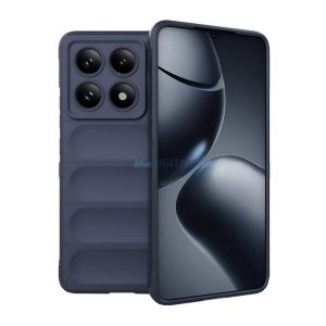 Szilikon telefonvédő (ütésállóság, kameravédő, 3D) SÖTÉTKÉK Xiaomi Redmi Note 14 Pro 5G