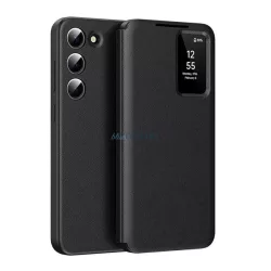   Tok álló (aktív FLIP, oldalra nyíló, Smart View Cover) FEKETE Samsung Galaxy S23 (SM-S911)