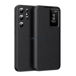   Tok álló (aktív FLIP, oldalra nyíló, Smart View Cover) FEKETE Samsung Galaxy S25 Ultra (SM-S938)