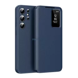   Tok álló (aktív FLIP, oldalra nyíló, Smart View Cover) SÖTÉTKÉK Samsung Galaxy S24 Ultra (SM-S928)