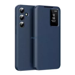   Tok álló (aktív FLIP, oldalra nyíló, Smart View Cover) SÖTÉTKÉK Samsung Galaxy S24 (SM-S921)
