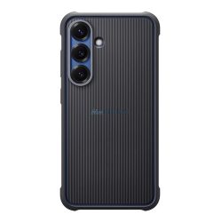   SAMSUNG műanyag telefonvédő (dupla rétegű, gumírozott) FEKETE Samsung Galaxy S25 (SM-S931)