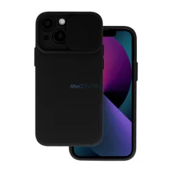   Szilikon telefonvédő (matt, mikrofiber plüss belső, kameravédő) FEKETE Samsung Galaxy S24 FE (SM-S721)