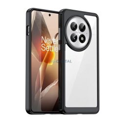   Szilikon telefonvédő (ütésállóság, átlátszó hátlap) FEKETE OnePlus 13 5G