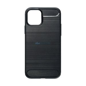 Szilikon telefonvédő (ütésállóság, légpárnás sarok, szálcsiszolt, karbon minta) FEKETE Motorola Moto G15 (XT2521), Moto G05 (XT2523)